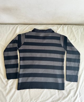 Jersey Lacoste Rayas Gris y Negro
