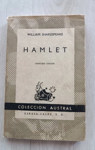 Libro antiguo Hamlet William Shakespeare