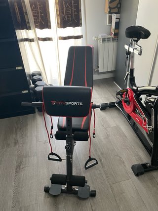 Lote Gimnasio: Bicicleta, Banco y Pesas