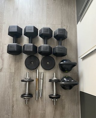 Lote Gimnasio: Bicicleta, Banco y Pesas