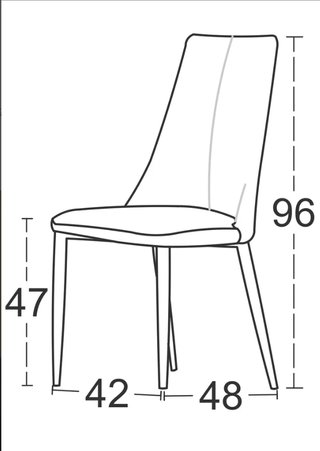 Silla LETI de comedor tapizada en tela Belfast