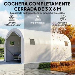 Garaje Exterior Coche 3x6m Impermeable UPF30+