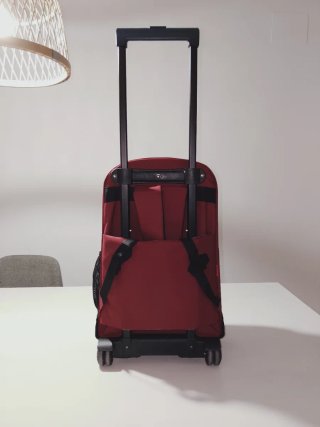 Mochila GABOL con ruedas color rojo + 2 estuches