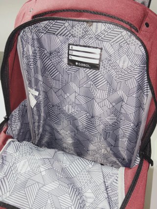 Mochila GABOL con ruedas color rojo + 2 estuches