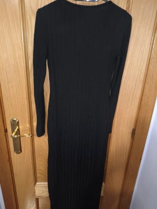 Vestido negro invierno manga larga