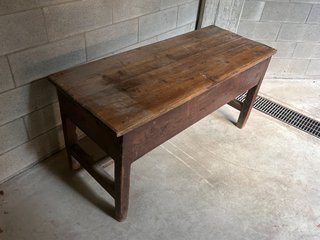 Tavolo da lavoro rustico vintage in legno