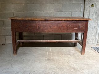 Tavolo da lavoro rustico vintage in legno