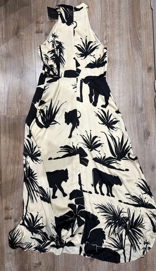 Vestido Massimo Dutti Halter estampado safari