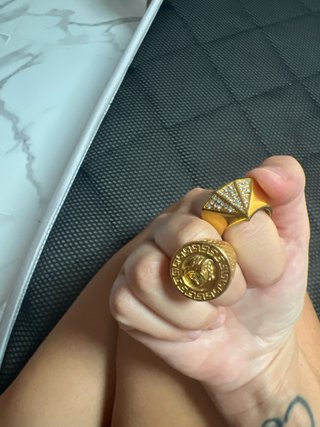 Anillo Acero Inoxidable Dorado