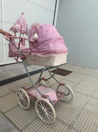 Carrito de bebé Reborn rosa