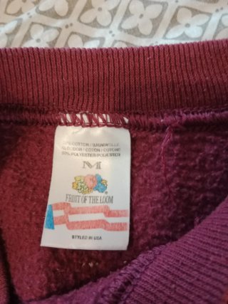 Sudadera Fruit of the Loom Talla M Morada