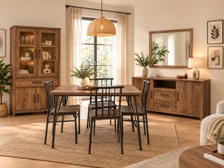 Muebles de comedor color café