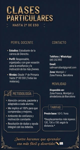 Clases particulares Barcelona centro