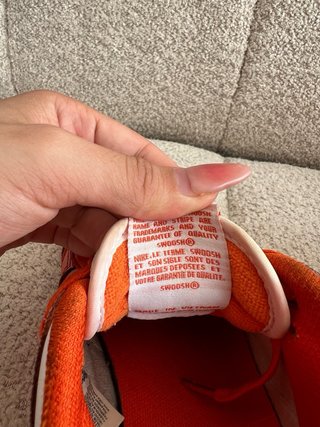 Nike Dunk Low Naranja y Blanca