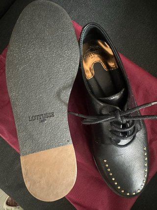 Zapatos Lottusse tipo Blucher Piel Vacuno Negro