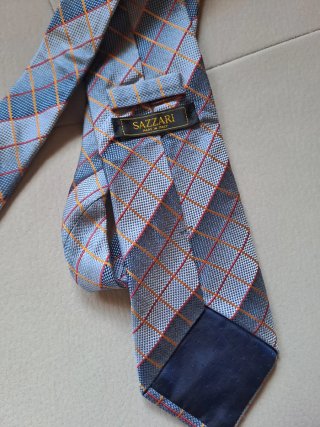 Cravatta a quadri in seta Made in Italy