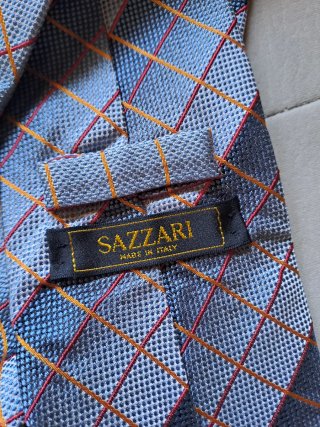 Cravatta a quadri in seta Made in Italy