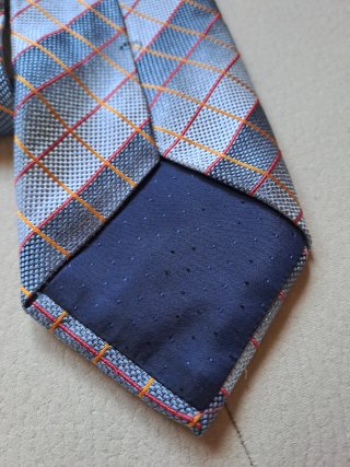 Cravatta a quadri in seta Made in Italy
