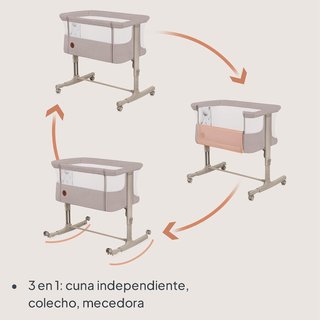 Cuna 3 en 1 hasta 9 kg lionelo Aurora