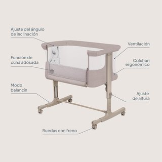 Cuna 3 en 1 hasta 9 kg lionelo Aurora