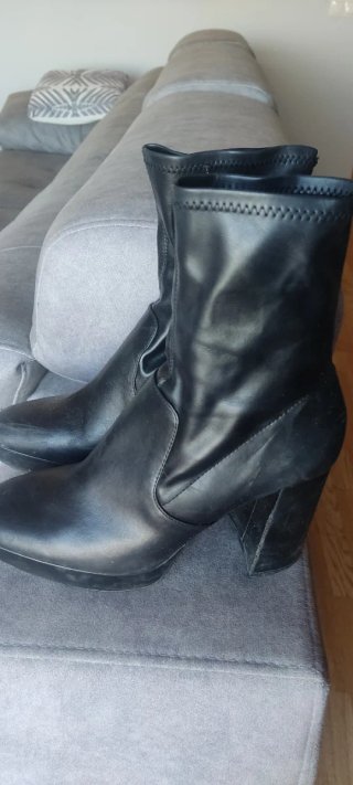 Botas Beige Mujer Plataforma Tacón