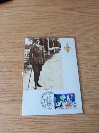 Postal Alfonso XIII Expo Scout Gijón 1983