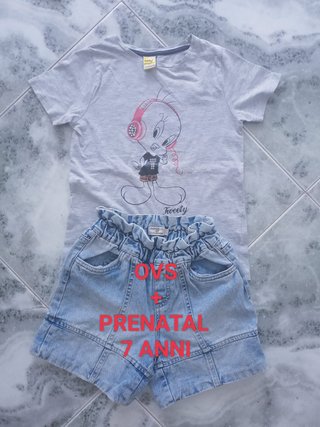 Completo T-shirt e shorts 7 anni