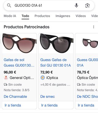 Gafas de Sol Guess Negras modelo GU00130 01A 61