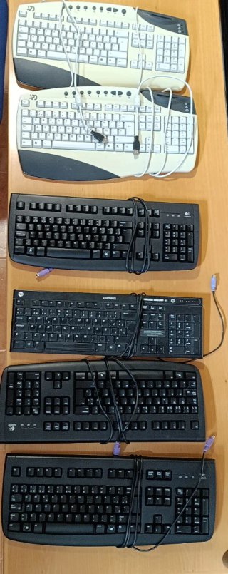 Lote 5 Teclados Ordenador (Beige y Negro)