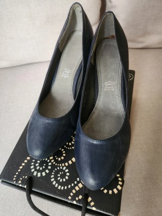 Zapatos de salón azul marino tacón T39