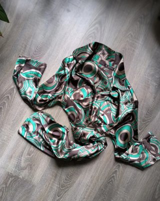 Vestido retro K-KOU estampado