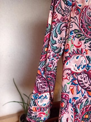 Vestido estampado paisley largo talla S