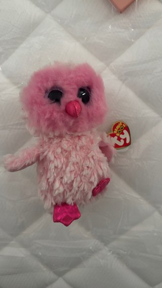 Peluche búho TY rosa