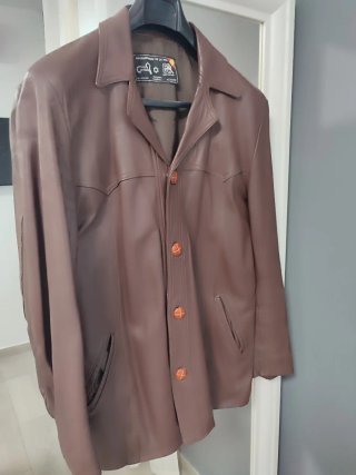 Chaqueta de piel de lechón auténtica