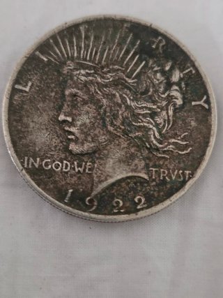 Dólar de Plata 1922 In God We Trust one dollar