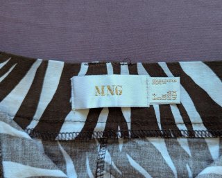 Falda estampada cebra marrón y blanco
