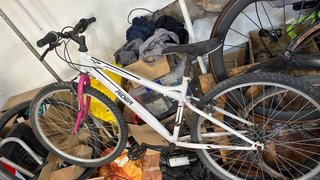 Bicicleta RIDER blanca y rosa