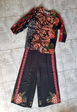 Conjunto Desigual Talla L Blusa y Pantalón