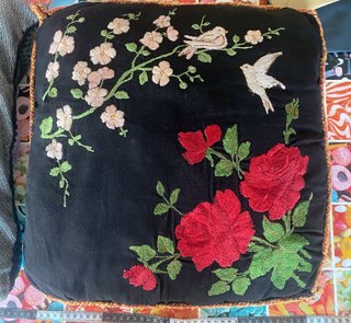 Cuscini antichi in tessuto patchwork