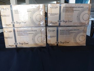 4 Altavoces Stage Line SP 8/150PA Negro