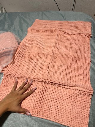 Alfombra Baño Chenilla Rosa Suave( 2pza 50x80cm)