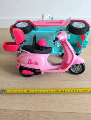 Lotto Barbie Mattel: Jeep, Scooter, Bambola