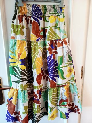 Falda Midi Zara Estampado Floral