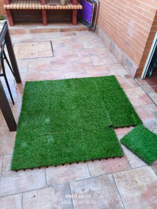 16 Losa Césped Artificial Verde