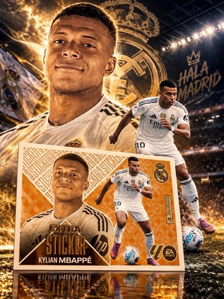 Sticker Kylian Mbappé Extra Real Madrid