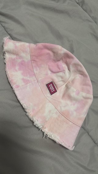 Sombrero Bucket Tie-Dye Rosa y Blanco