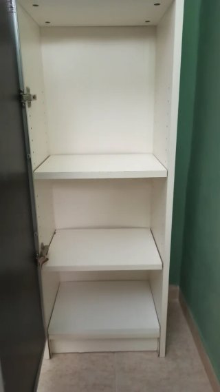 Mueble de baño estantería blanco y gris