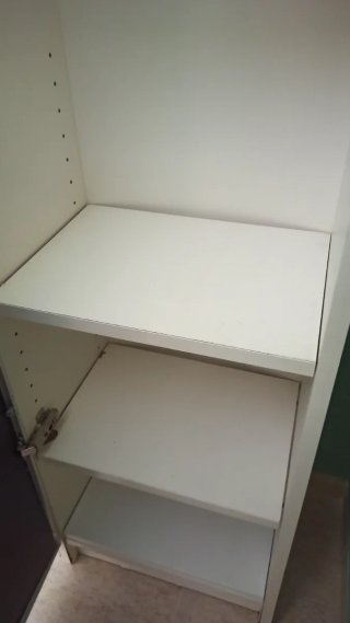 Mueble de baño estantería blanco y gris