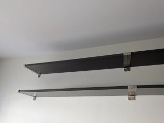 Estantes pared madera y metal 120x80
