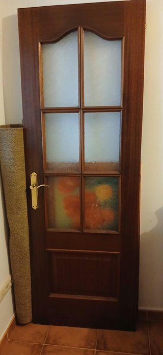 Puerta Sapelly Interior con Vidrio